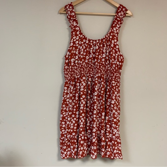 Floral Boho Dress WOmen’s 2x Burgundy Micro Pattern Western Country Prairiecore - Picture 5 of 11